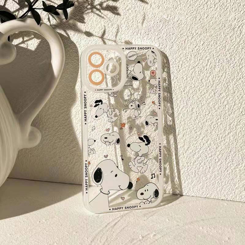 Soft Case Silikon TPU Transparan 13pro 13prm Motif Kartun Lucu Untuk iphone 11 12pro MAX 7p 8p XS MAX Xr