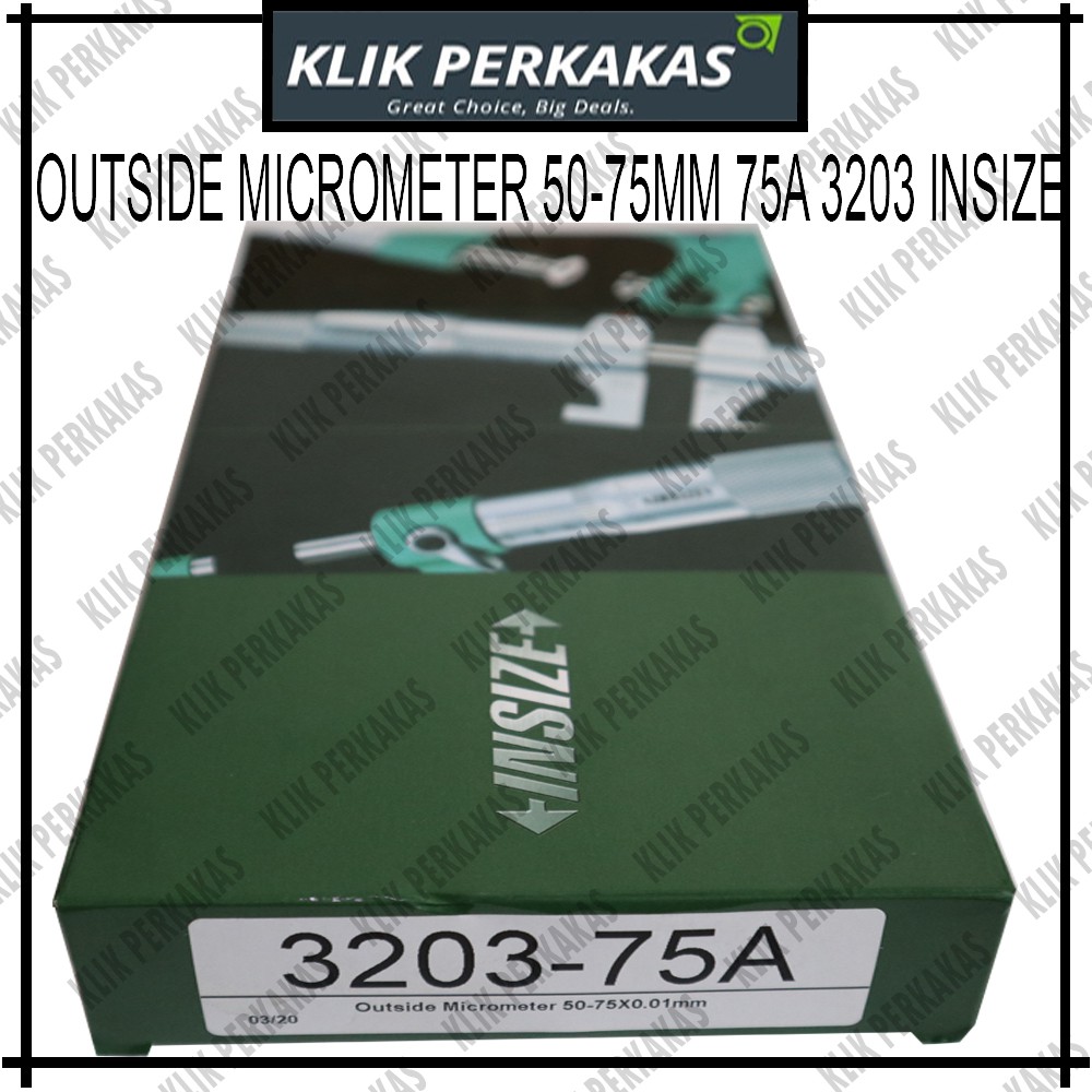 OUTSIDE MICROMETER 50-75MM 75A 3203 INSIZE ORIginal