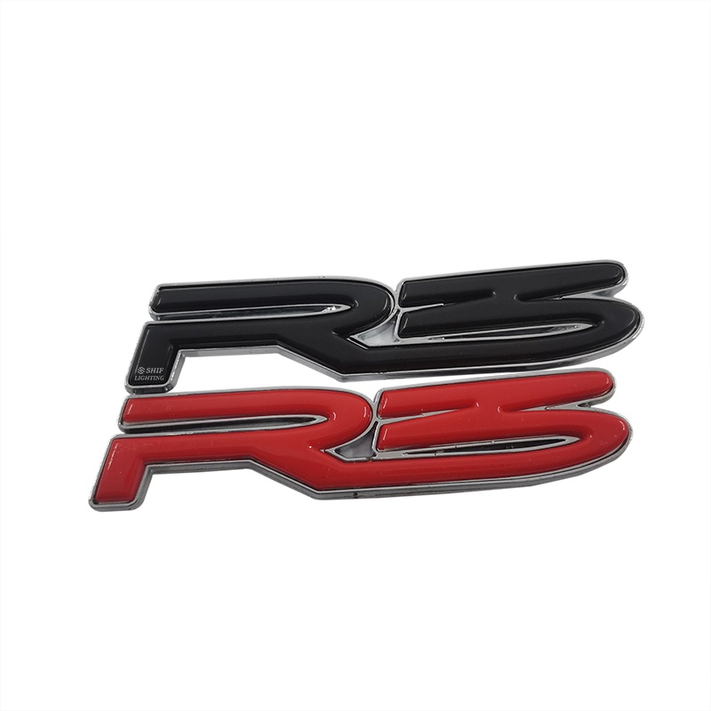 1pc Stiker Emblem Logo Lotus R3 Bahan ABS Untuk Fender Samping Mobil