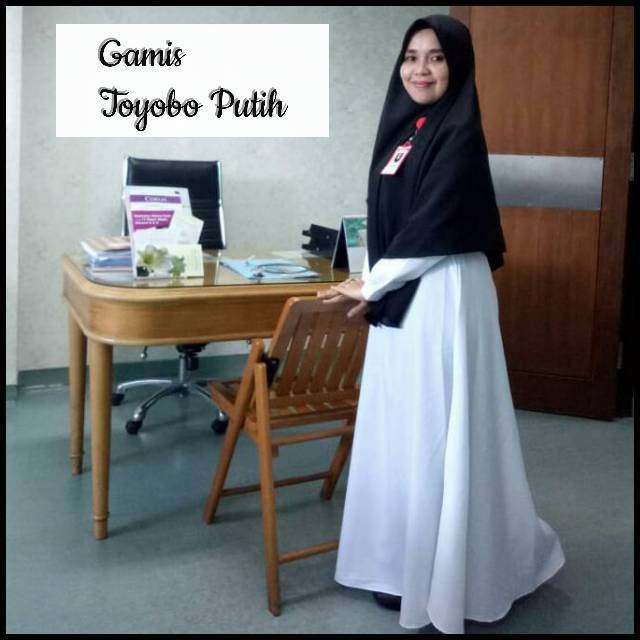 Gamis Putih Polos Manasik Haji Bahan Katun Toyobo by RIYANI
