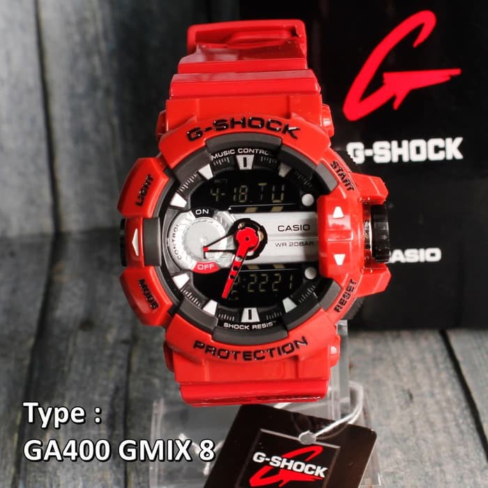 SALE MURAH  G ShocK G-mIx GBA-400 full merah army Jam tangan pria