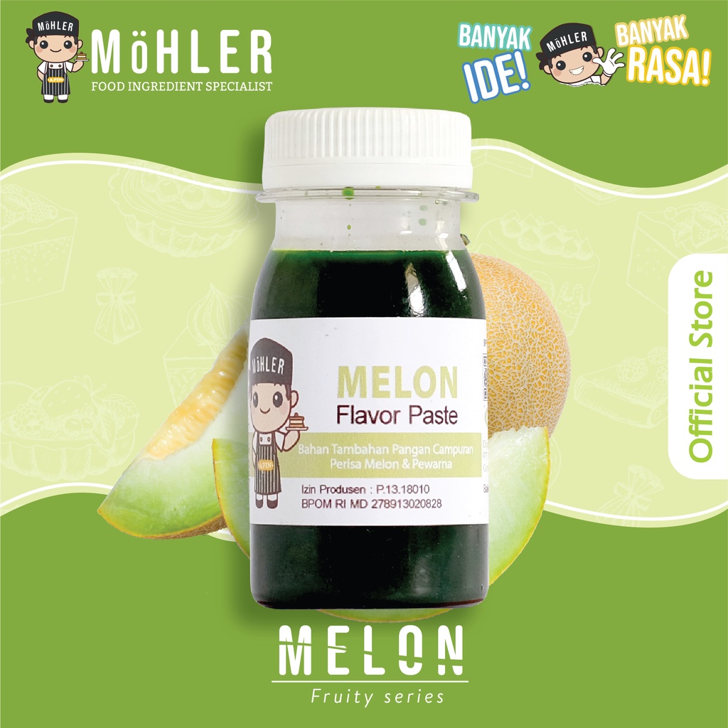 MOHLER Pasta perisa pewarna MELON (KLIK KOMBO HEMAT UNTUK BELI 1 GRATIS 1)