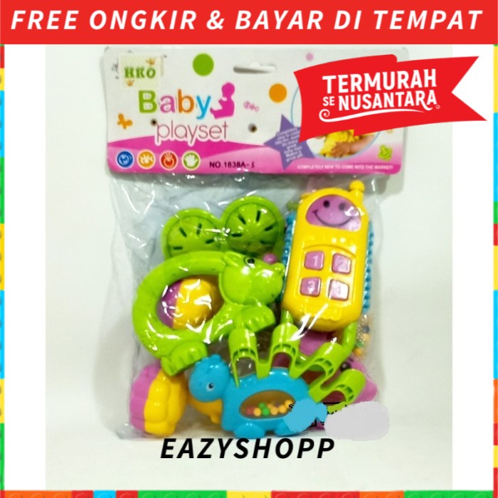 Mainan Edukasi Anak Gigitan Bayi Laki Perempuan Baby Teether Aman Safe Baby Cowok Cewek Bunyi SNI Ka