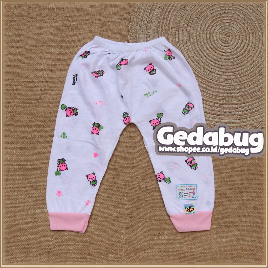 6pcs - Celana Panjang Bayi Lucky / Celana Lucky Buka &amp; Tutup Kaki