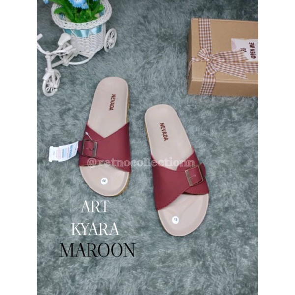 sandal wanita terbaru/ART KYARA/sandal puyuh wanita slop gesper