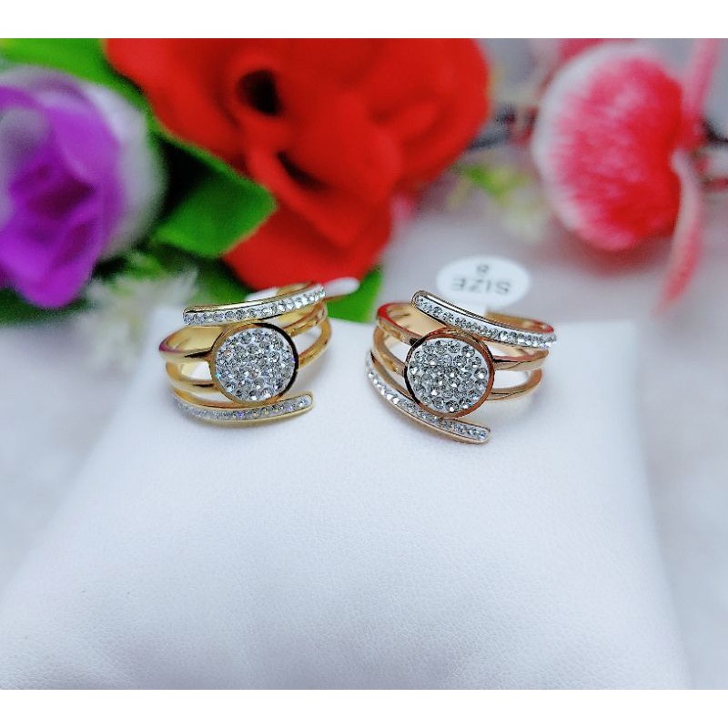 Gelang&amp;Cincin Set titanium permata T005