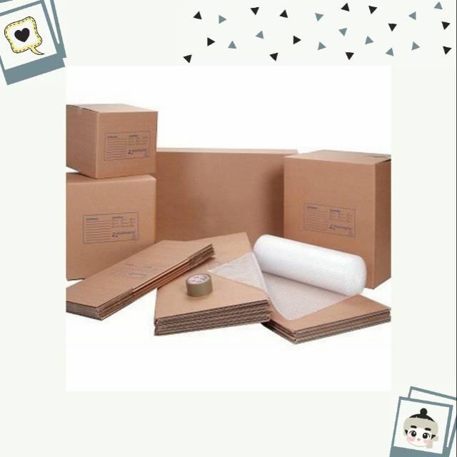 

Packing tambahan bubble wrap kardus kraft