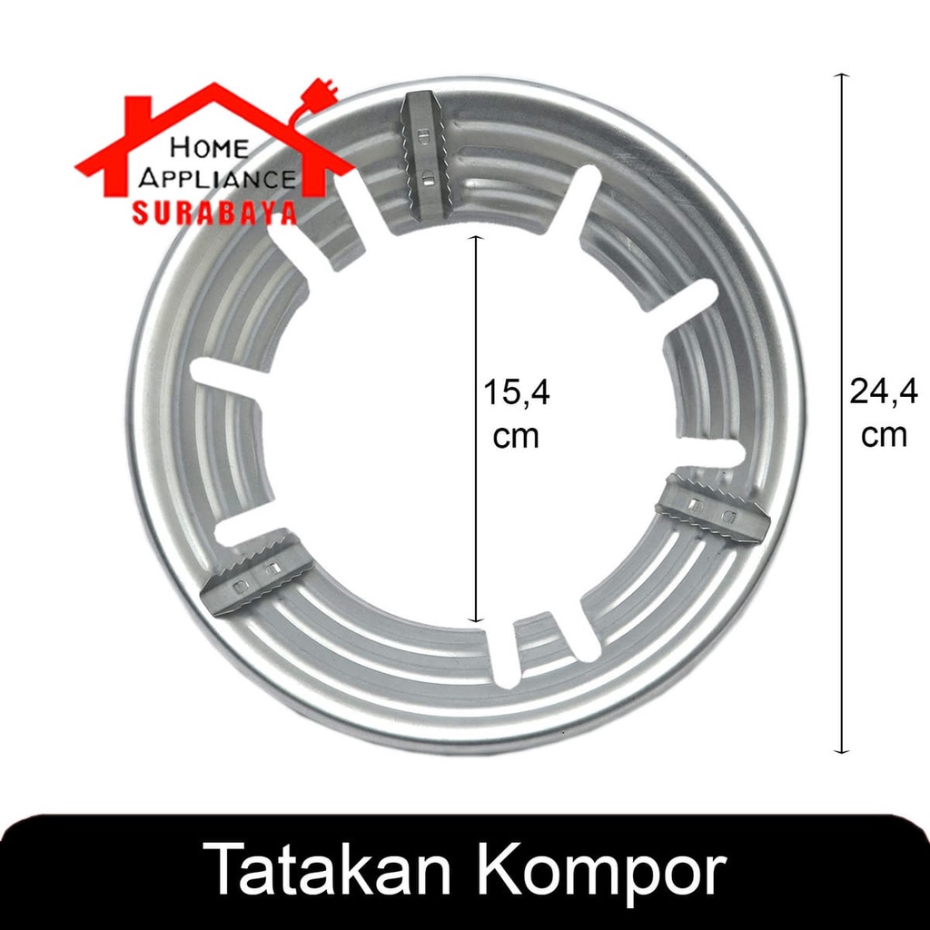 Cover Tatakan Alas Kompor Gas Kaki 4 - Kaki 5 Stainless Model Bulat Anti Angin dan Anti Slip