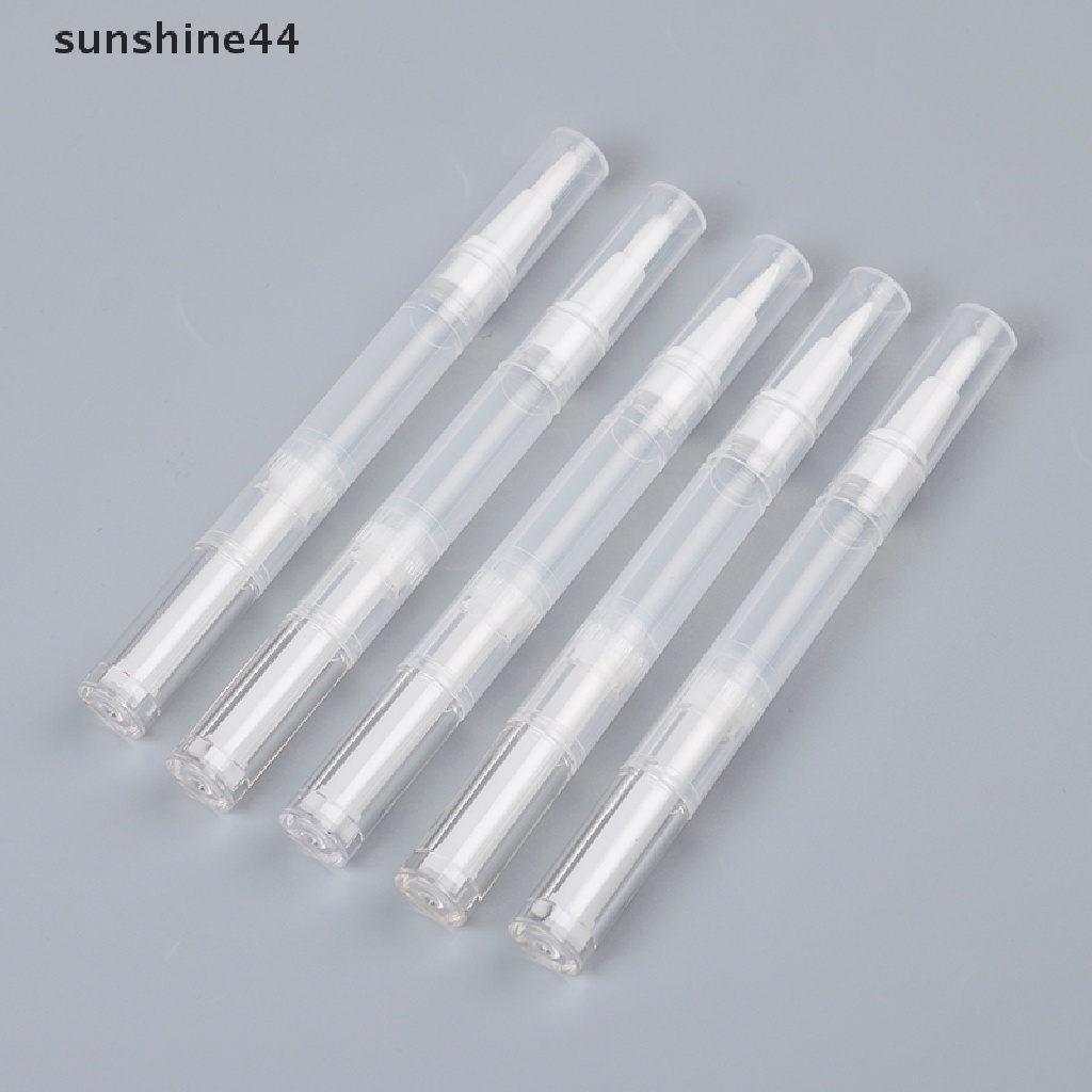 Sunshine 5pcs Pen Putar Kosong 3ml Dengan Brush Untuk Lip Balm / Kosmetik / Makeup / Travel