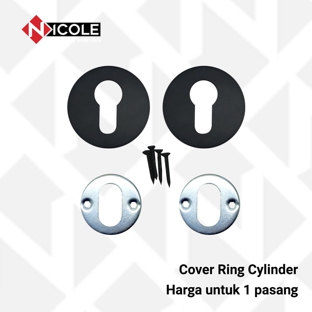 Cover Cylinder / Escutcheon / Penutup Ring Silinder Kunci Hitam