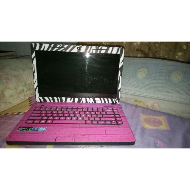 Original Garskin Laptop Full Body Compaq Presario CQ43 Motif Zebra - Free Custom Gambar