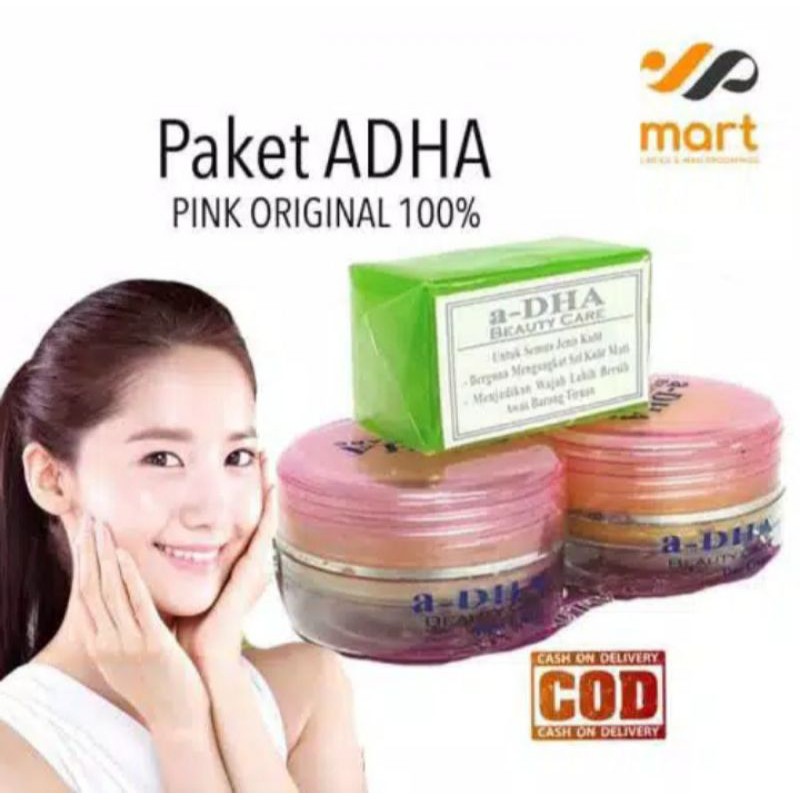 Cream herbal Adha hijau original HOLO - Cream a-DHA perawatan wajah