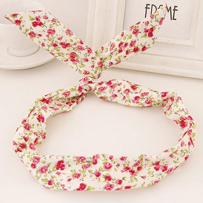 LRC Bando Sweet Flower Pattern Simple Design Fabric Hair band hair hoop