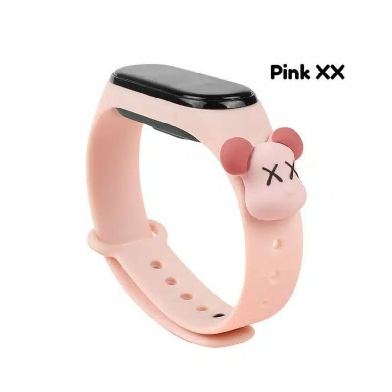 Jam tangan anak Elektronik LED display Tahan Air karakter motif kartun lucu  bahan rubber-Beige Puppy