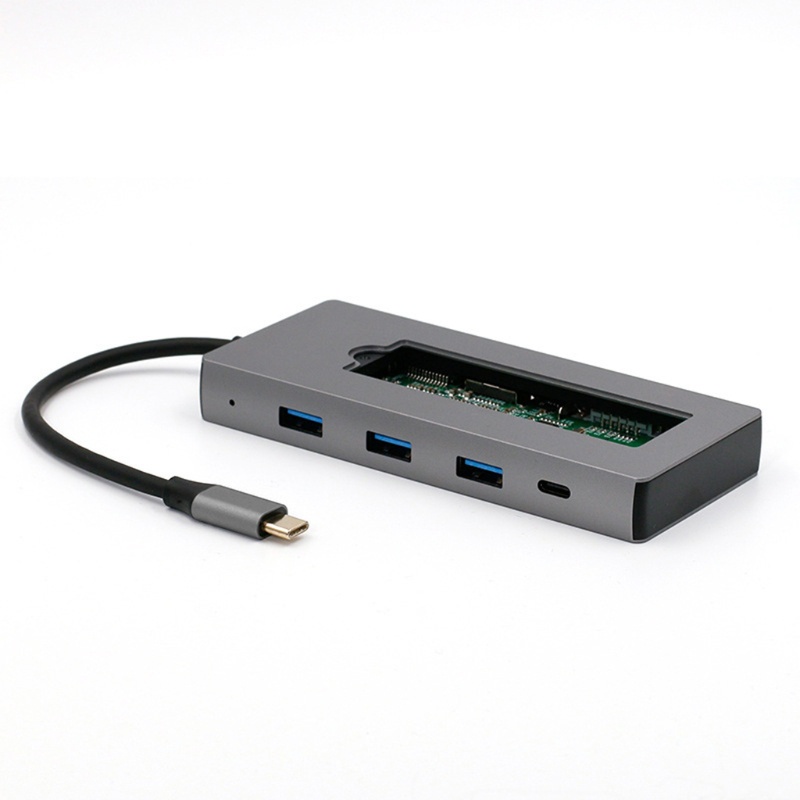 Vivi Hub Adapter USB Tipe-C 8 In 1 Untuk M.2 SSD Rj45