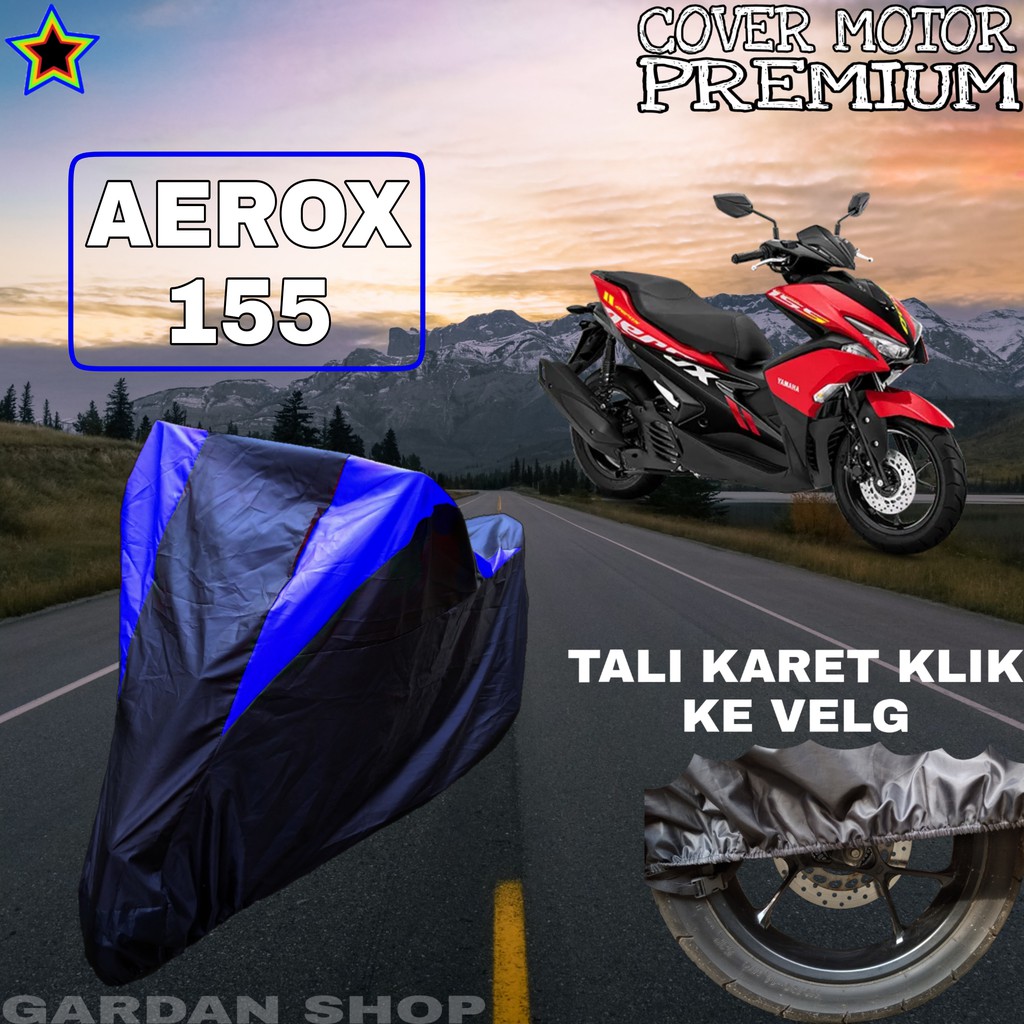 Sarung Motor AEROX 155 Hitram BIRU Body Cover Aerox PREMIUM