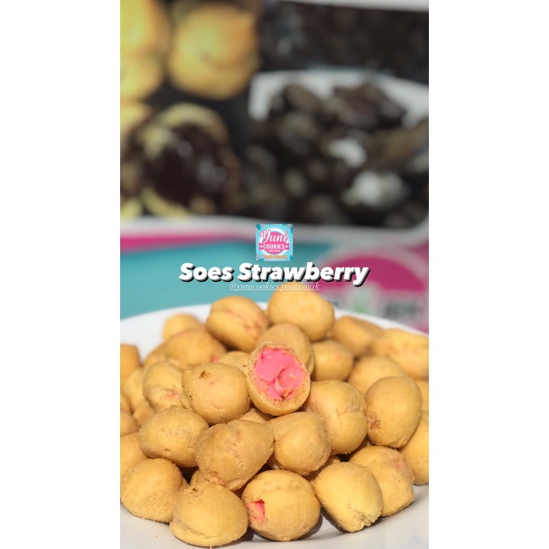

Soes Strawberry 250gr / @yunicookies.pontianak