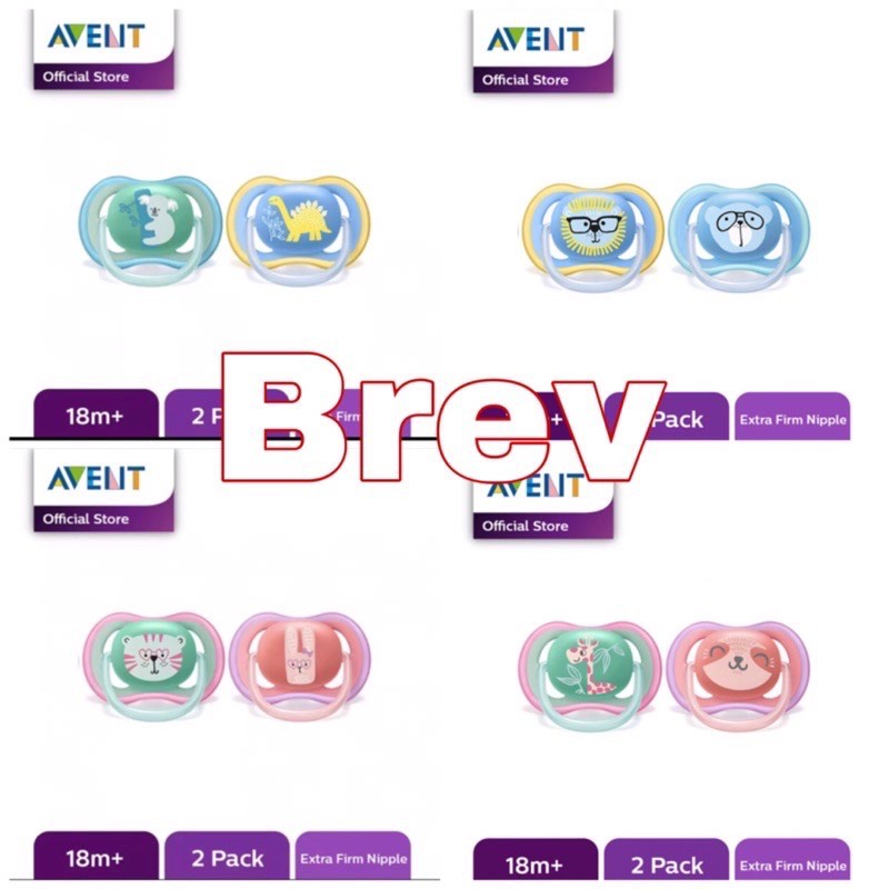 Philips Avent Ultra Air Pacifier 18m+ Orthodontic &amp; BPA Free Isi 2 / Empeng Avent