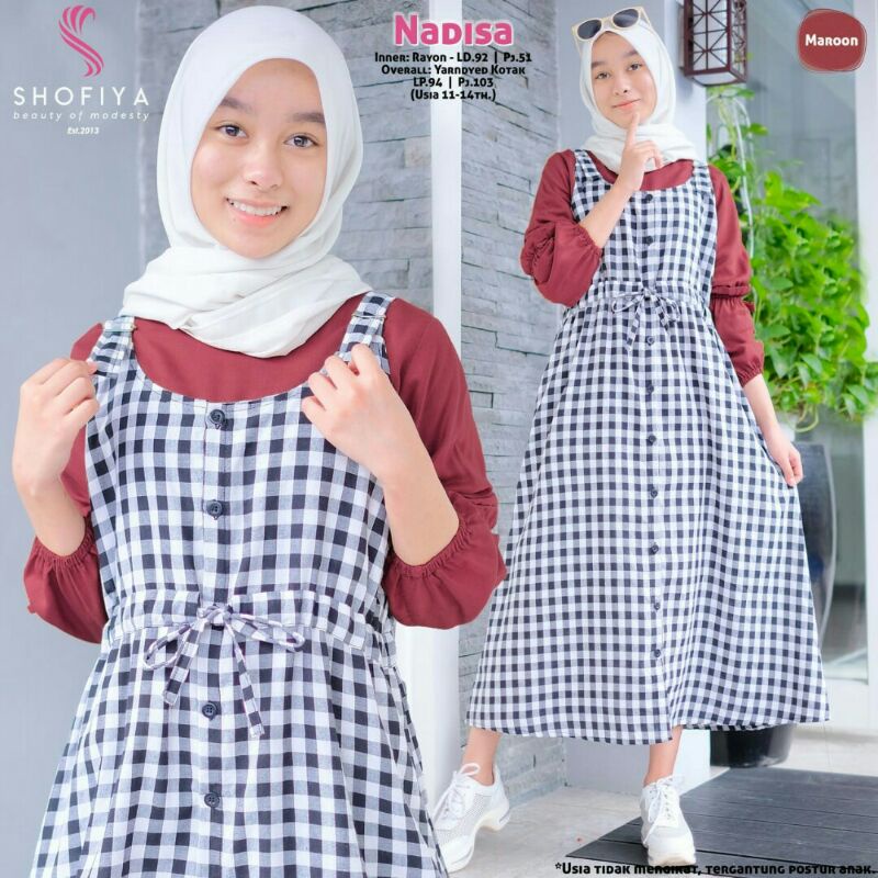 NADISA Set Overal Ori by Shofiya Fashion