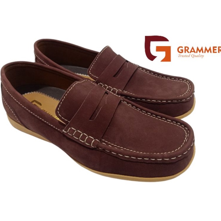 Sepatu Casual Pria Kulit Asli Moccasin Sepatu Kasual Loafers Moccasin Grammer