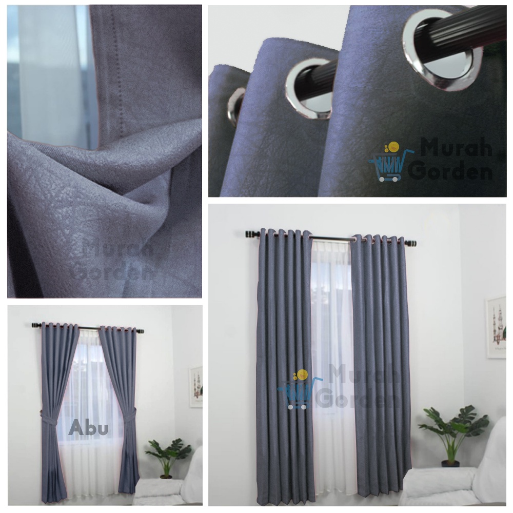 Gorden blackout gorden polos varian 8 warna pink hijau biru abu moca