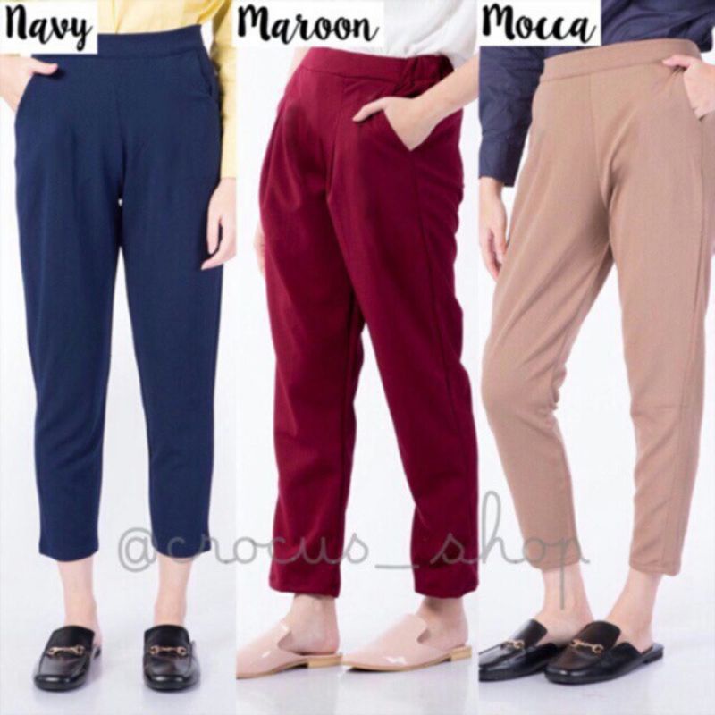 Jien pants wanita / celana luna Polos panjang / celana streacht secuba