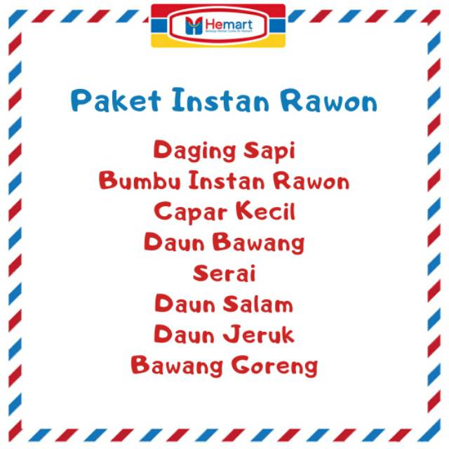 

MASAK YUK BUNDA!!! PAKET INSTAN RAWON / PAKET SAYUR HEMART