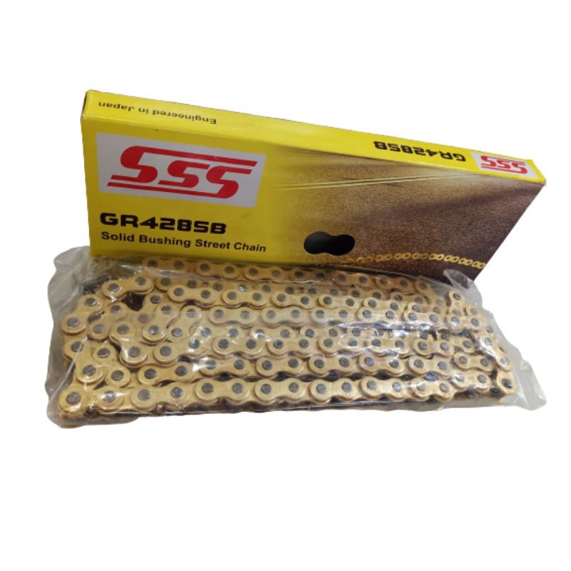 SSS CHAIN RANTAI 428 SB 415 HSB GOLD 130L 110L rante ss HEREX CB150R VIXION SATRIA JUPITER SUPRA