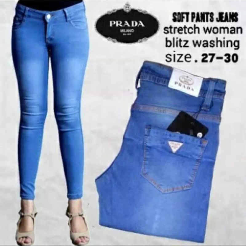 Celana jeans putih wanita jumbo/pointcloting