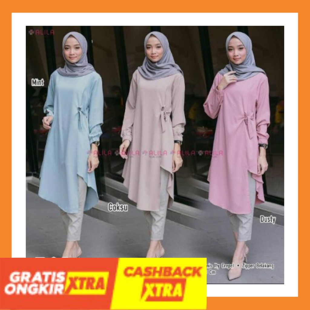 STYLE KOREA KEREN IMPORT MURAH ORIGINAL BISA COD / LIDYA TUNIK