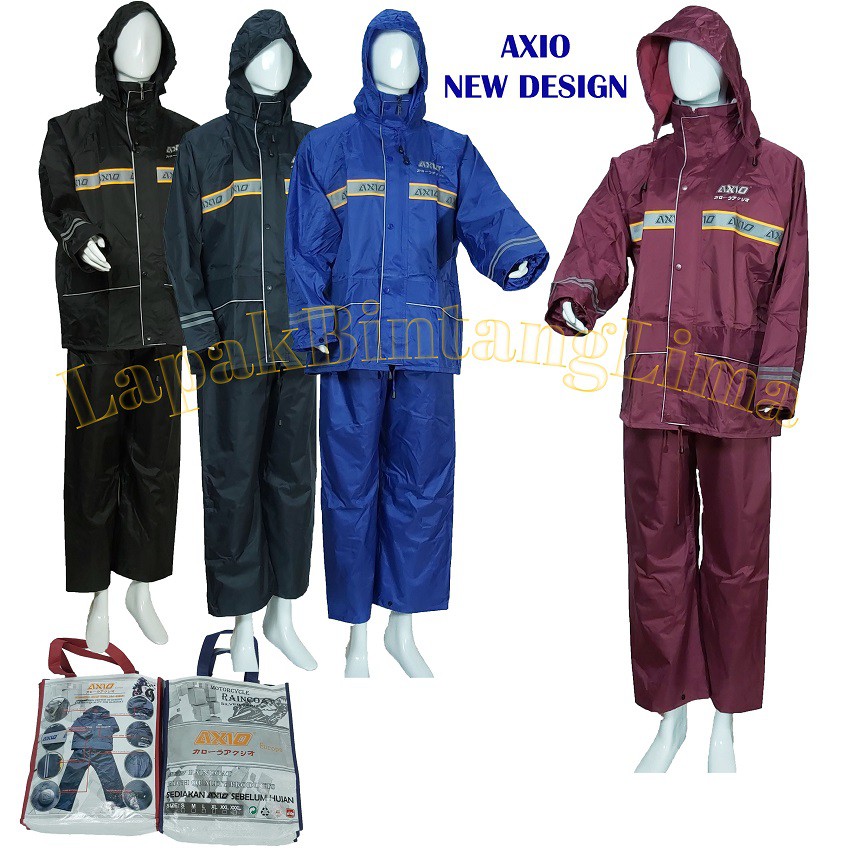 Jas Hujan Axio Original - Mantel AXIO - Jas Hujan Jaket Celana Setelan Dewasa Pria Wanita Kuat Tebal Awet Axio Asrio Assio Silver Series 882 Asli Original