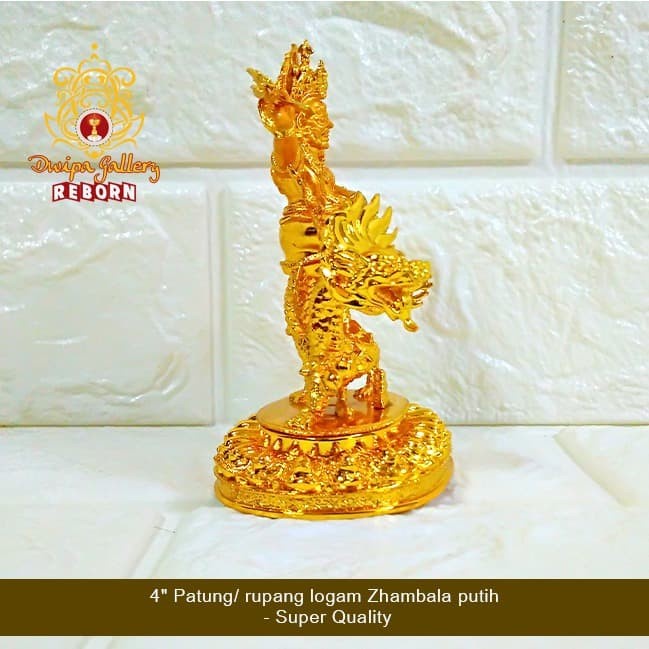 4&quot; Patung/ rupang logam Zhambala putih - Super Quality