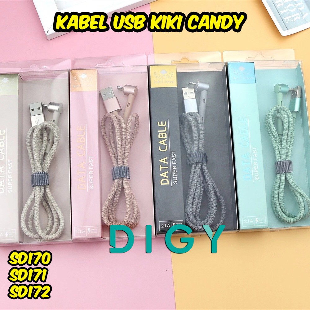 Kabel Data TYPE C Kabel USB Kiki Candy SD170 For IOS &amp; Android