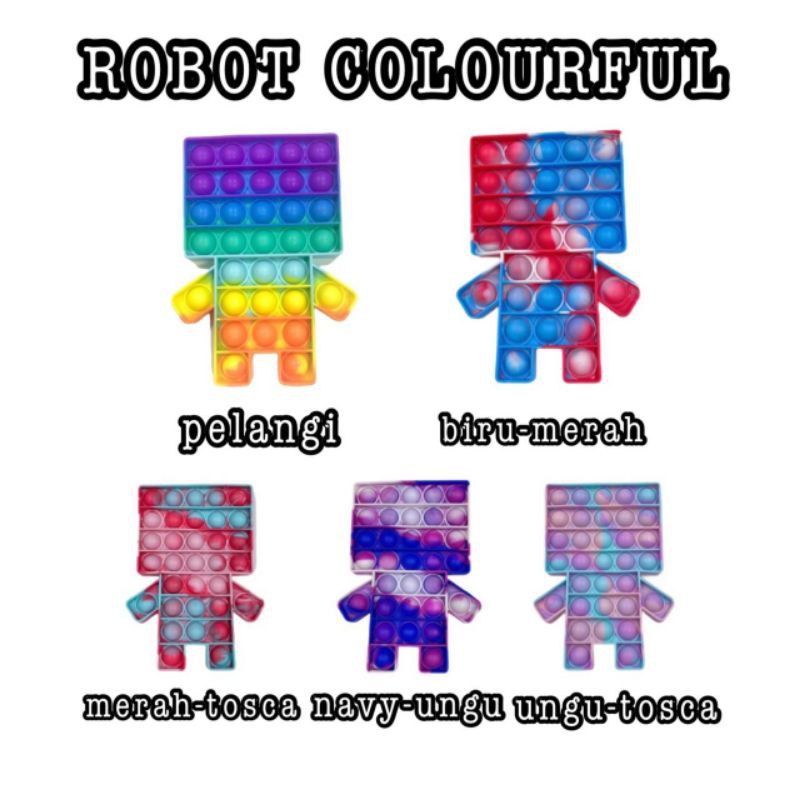 Pop It Fidget Toys Mainan Gelembung // Pop It Rainbow-3