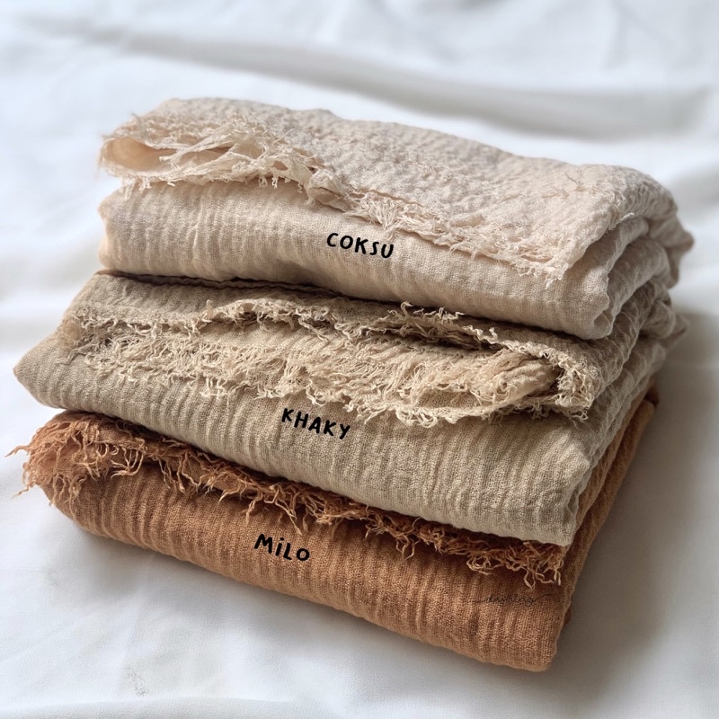[𝗖𝗟𝗘𝗔𝗥𝗔𝗡𝗖𝗘 𝗦𝗔𝗟𝗘] PASHMINA CRINKLE SHAWL | PASHMINA KUSUT | PASHMINA TURKI