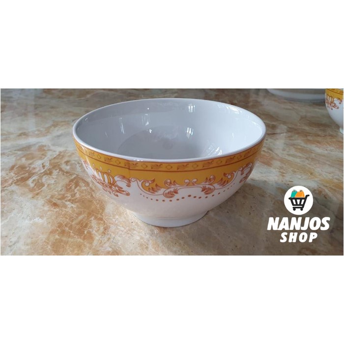 Kopin  Mangkuk / Mangkok Keramik Porcelain Bowl Mahkota Mewah Kpq 6b 6 Inci