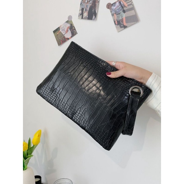 CLUTCH CROCO WANITA - POUCH CROCO PREMIUM