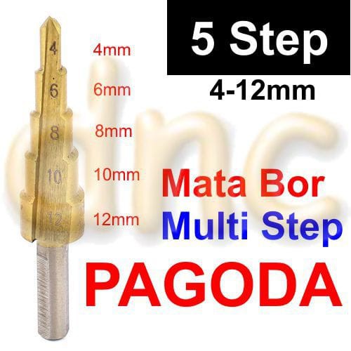 Mata Bor Pagoda Multi Step Cone Tangga Payung Titanium 4-12 _ 5step