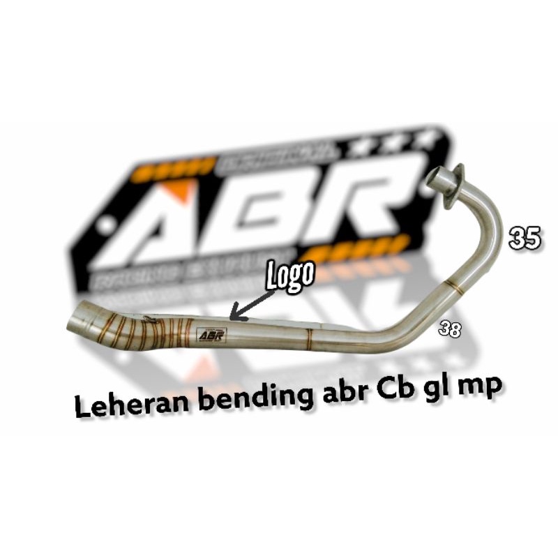 leheran leher knalpot abr original bending cb gl mp dm 35 38
