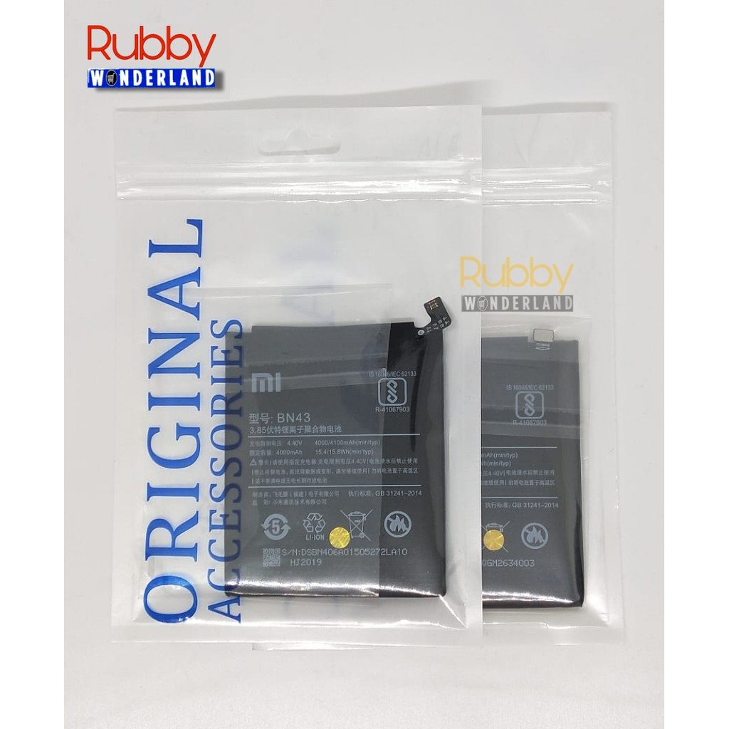 Original 100% Xiaomi Redmi Note 4 / Note 4x Snapdragon BN43 Baterai / Batre / Battery