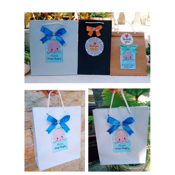 

tas paperbag hias pita dan kartu