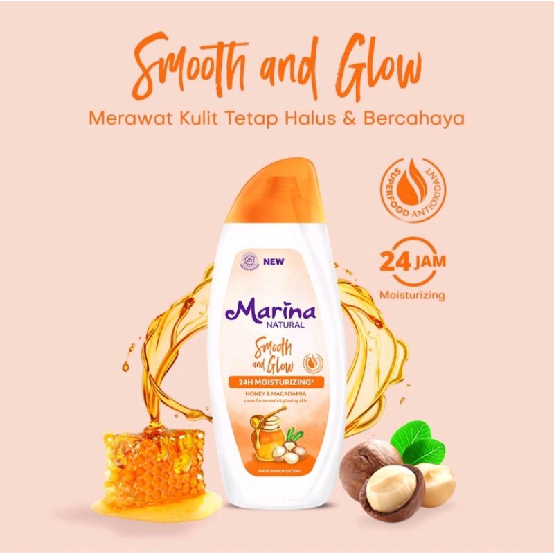 MARINA HAND BODY LOTION NATURAL 100ML, 200ML, 350ML &amp; 500ML