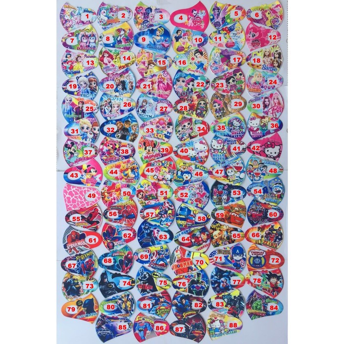 MASKER KAIN BAHAN SCUBA ANAK MOTIF KARAKTER KARTUN