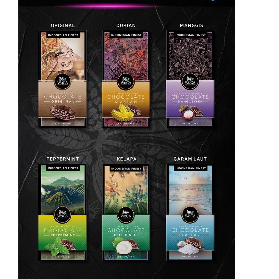 

EXCLUSIVE!WoCA Premium Chocolate 3 x 90g Bars - Cokelat Batang Rasa Mint|KD8