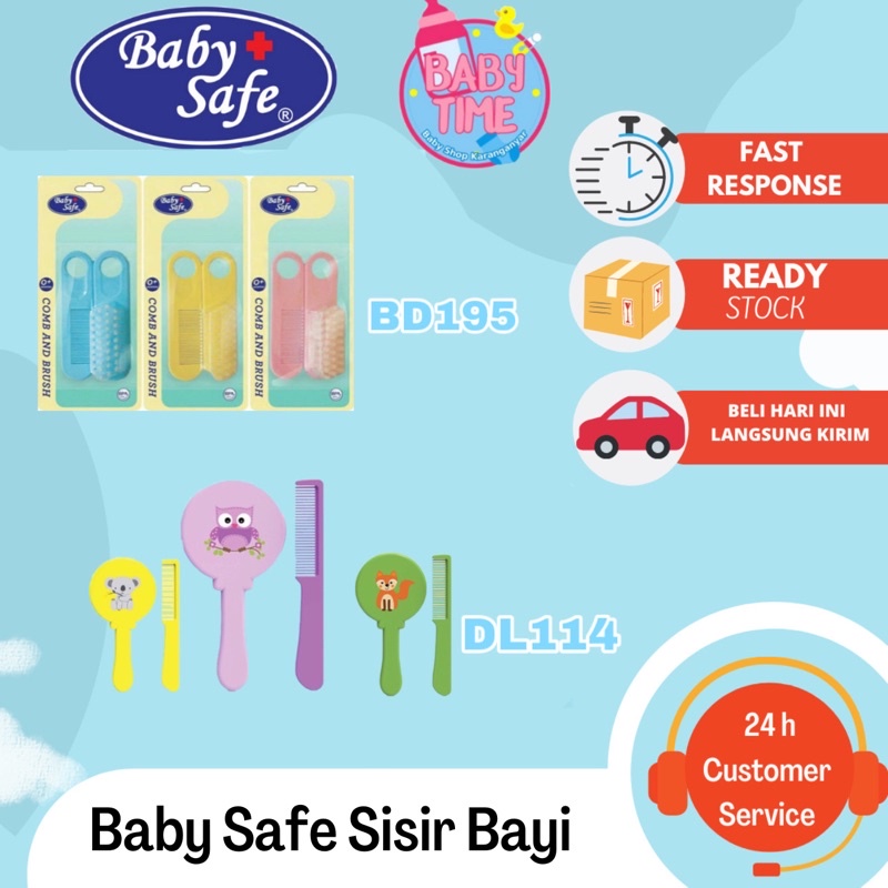 SISIR SET BABYSAFE BD195 / BABYSAFE BRUSH AND COMB SET