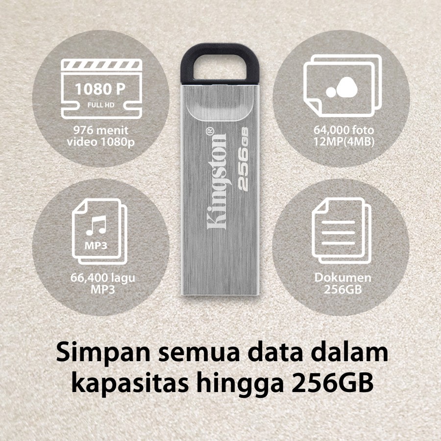 Kingston Flashdisk Kyson 256GB up to 200mb/s USB 3.2 DataTraveler