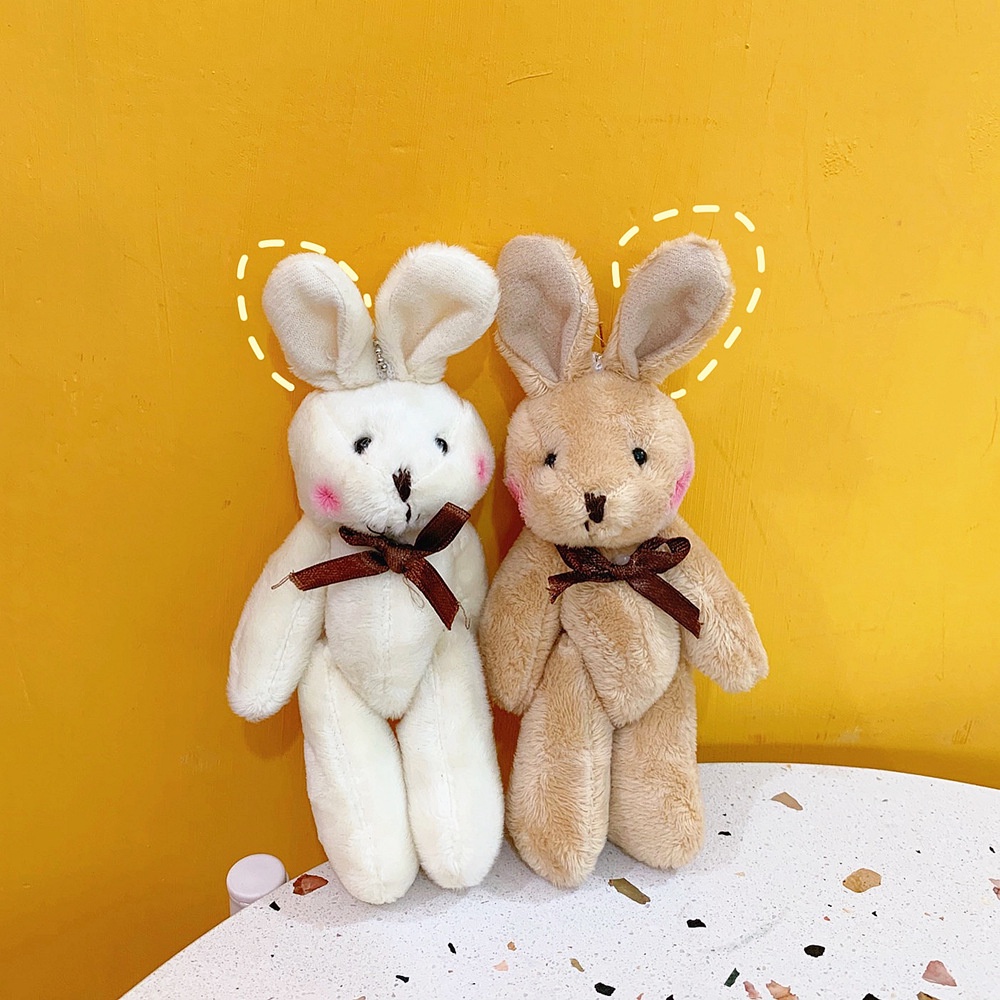 Gantungan Kunci Model Boneka Teddy Bear / Rabbit Lucu Imut Lembut Besar Bahan Plush Gantungan Tas Ransel Sekolah Kerja / Tas Jinjing Jalan Kunci Mobil Motor Bahan Berkualitas Untuk Hadiah / Sovenir