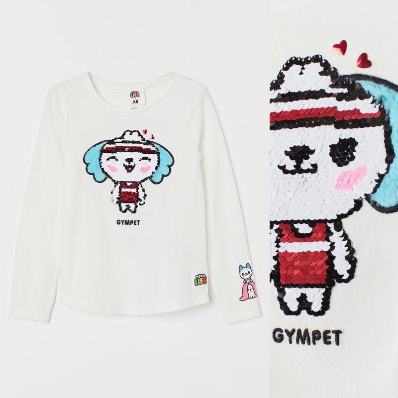 H&M x Toca Life gympet sequin tshirt