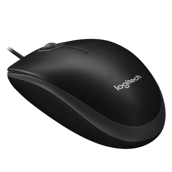 Gs8 Logitech Wired Mouse Kabel Berkualitas B100 Kantor Office Profesional Hitam