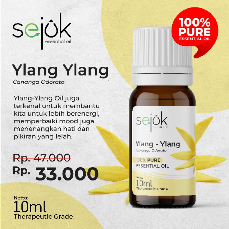 Sejuk Ylang Ylang Essential Oil / Minyak Aromaterapi Pure 100% - 10 ml